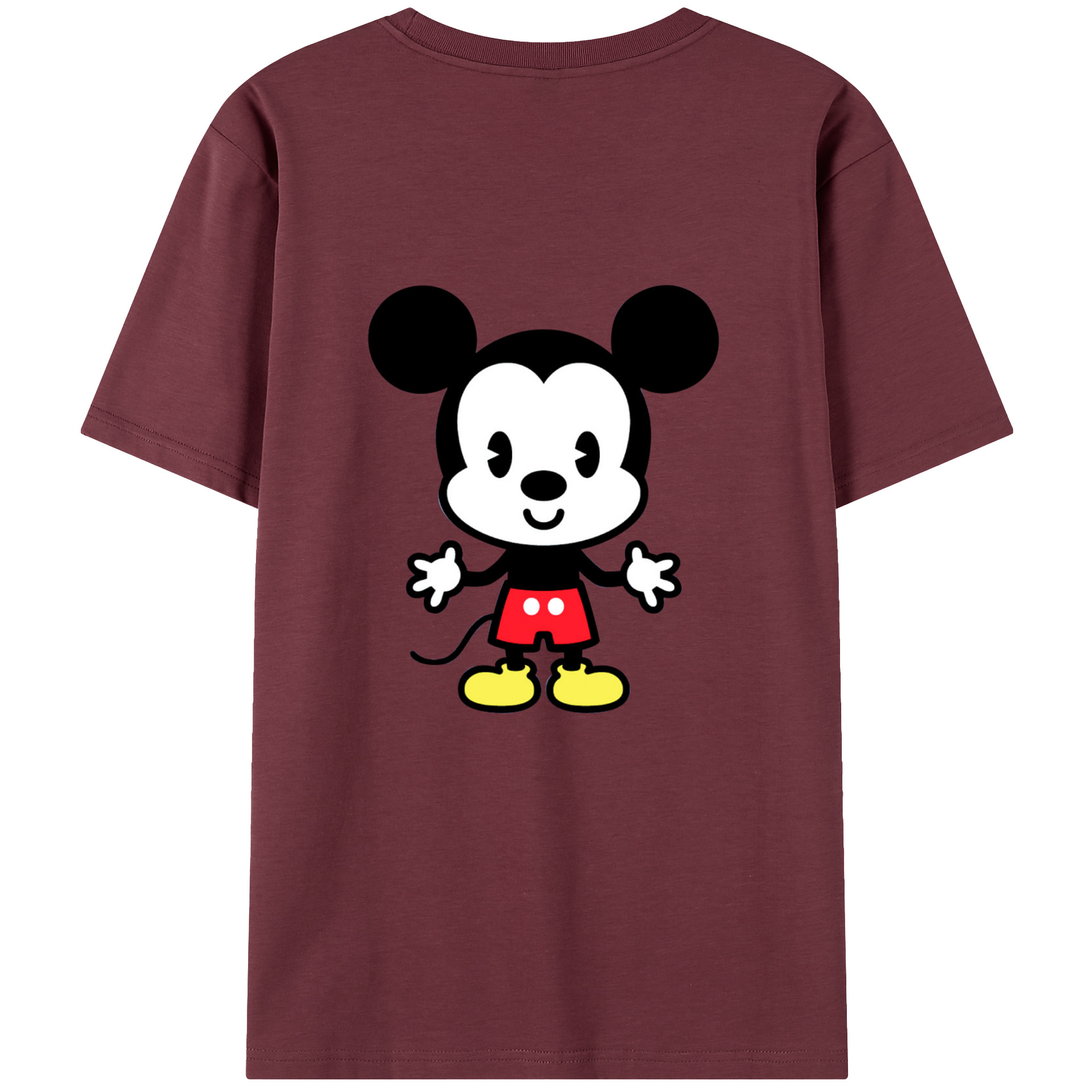 （画像用） ミッキーマウス Mickey Mouse 綿100％半袖Tシャツ（背面プリント）